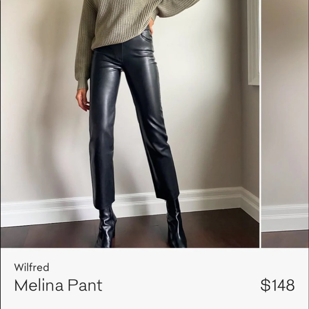 Aritzia Wilfred free melina vegan leather pant